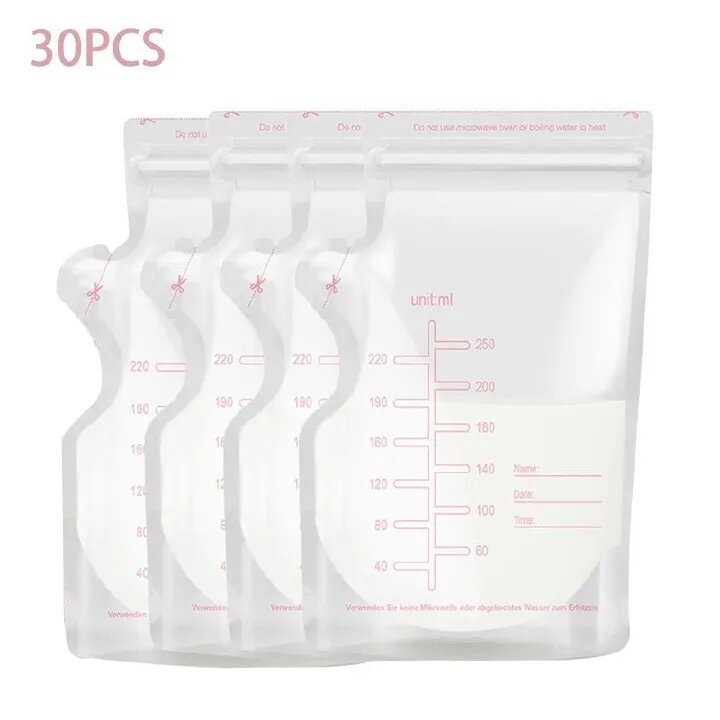 30Pcs Breastmilk Storage Bags for Breastfeeding Doubled Sealed Breast Milk Storing Bags BPA Free Self Standing Breastmilk Bags Baby Safe Feeding Bags30 Pcs