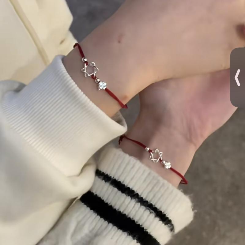 S341 Women's Niche Hexagram Star Bracelet Alloy Lucky Bracelet