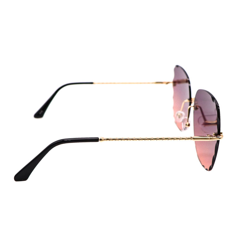 419 Round Sunglasses Women Brand Designer Gradient Fashion Sun Glasses Female Rimless Metal Oculos De Sol luxury designer