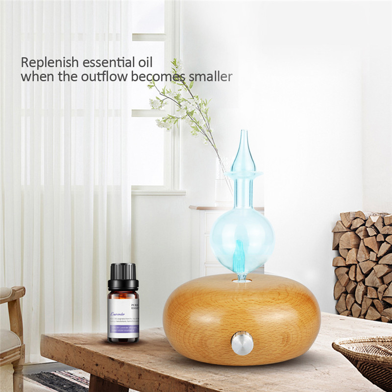 Waterless Pure Essential Oil Diffuser Nebulizer Wooden Glass Aromatherapy Aroma Diffusers Aroma Diffuser For Home Fog nebulizer Humidifier