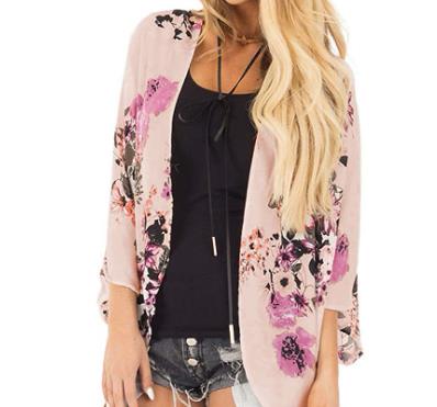 MJ2864 Women's Summer New Printed Thin Coat Shawl Sun-Protective Clothing