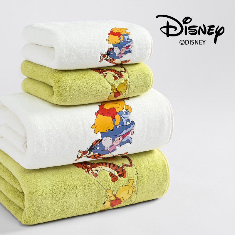 Disney Cartoon Cotton Bath Towel Children's Beach Towel Summer Winnie the Pooh Mickey Mouse Minnie Stitch