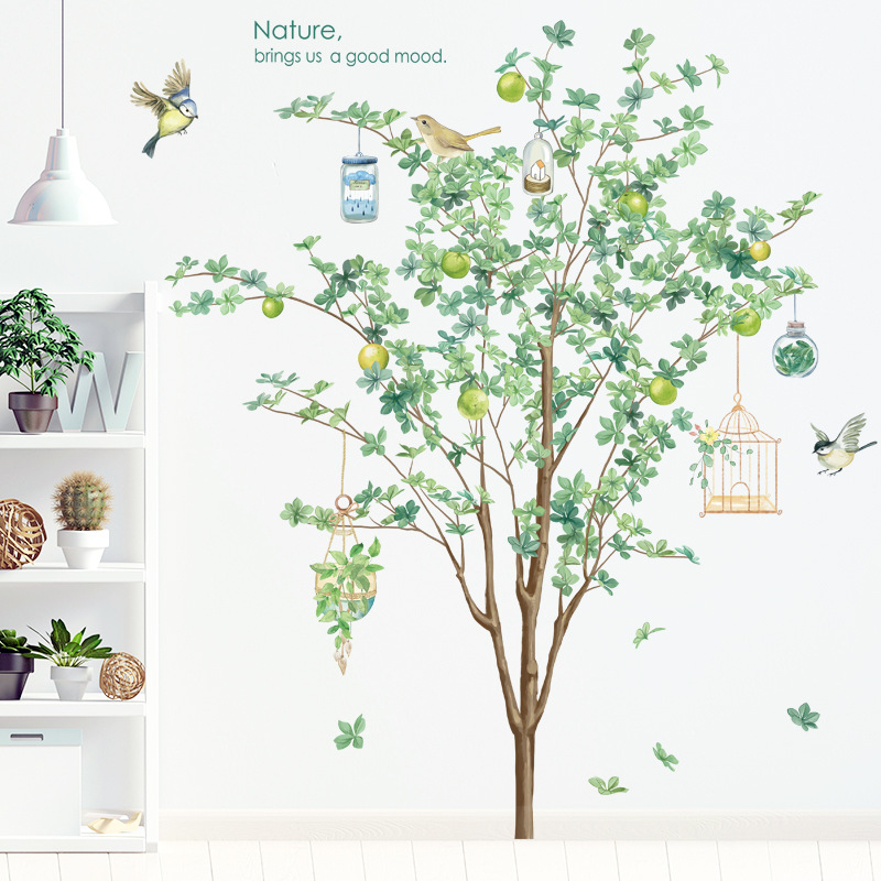 Nordic Plant Large Trees Wall Decals Wall Stickers Baby Nursery Kids Bedroom Wall Decor