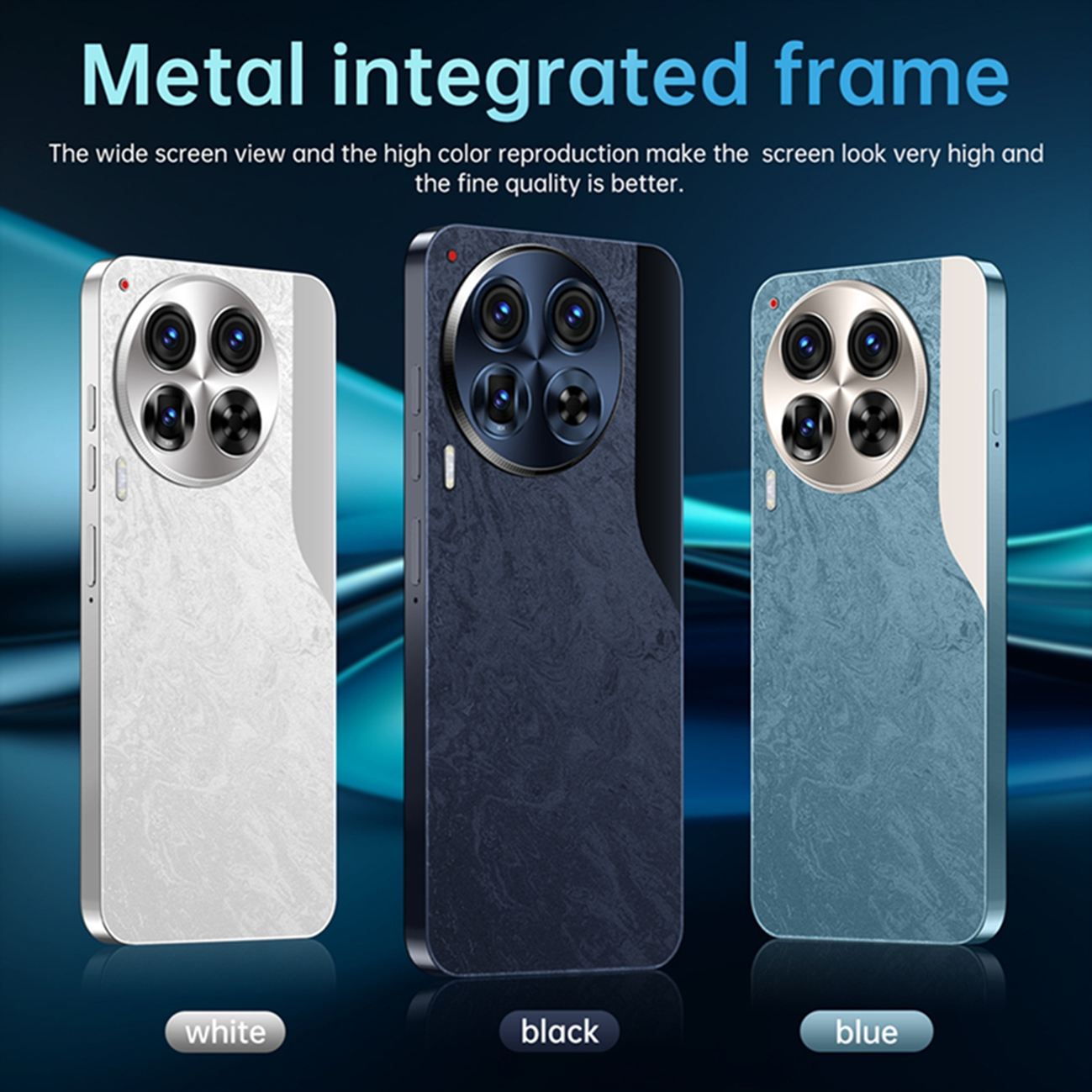 New Cross border Smartphone C30 HD Large Screen 16+1T Android Smartphone Source Factory (Explosive)White [16+1T]