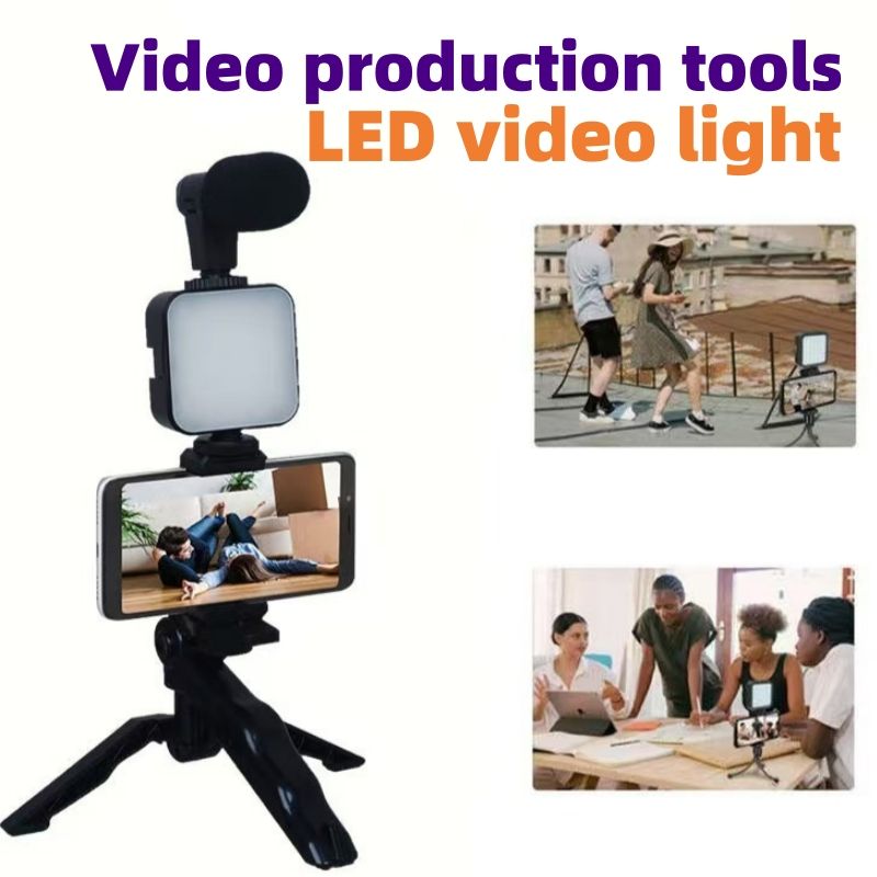 Desktop beauty leg pocket fill light Comes with microphone kit With Bluetooth CRRSHOP DSLR conference light Handheld photography with microphone free shipping