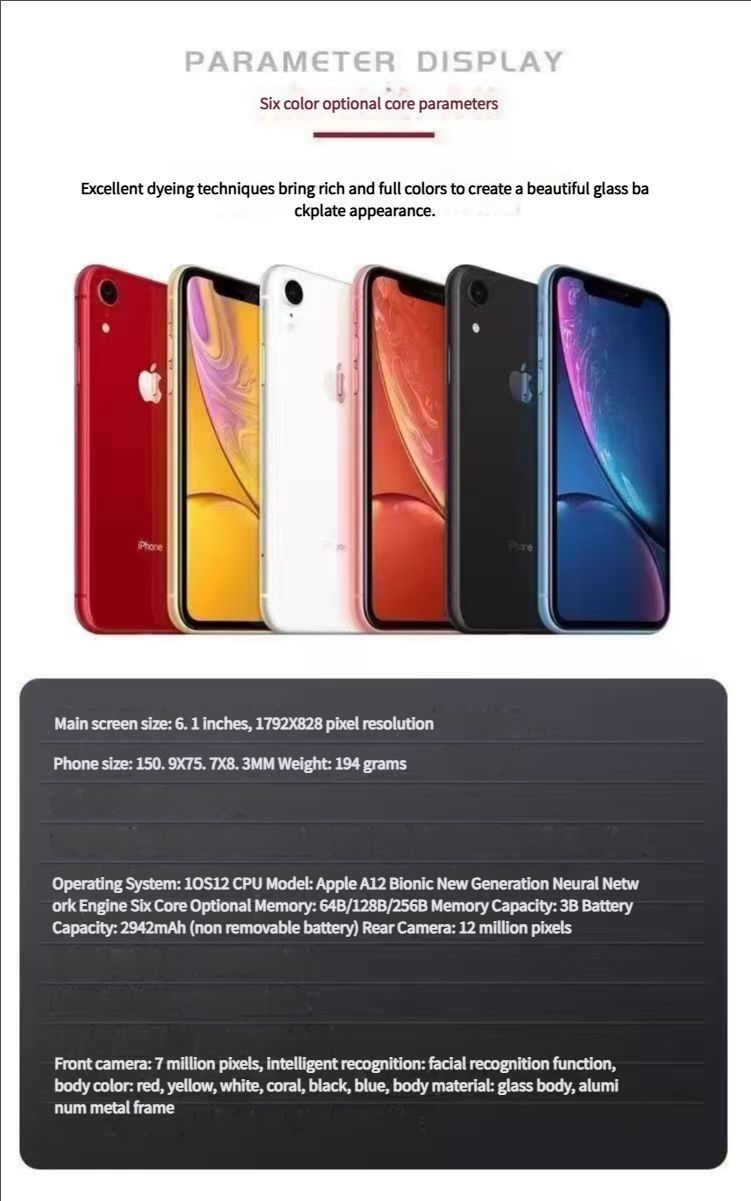 【Lowest Price Online】 Refurbishment Apple iPhone xr  64GB 128GB 256GB