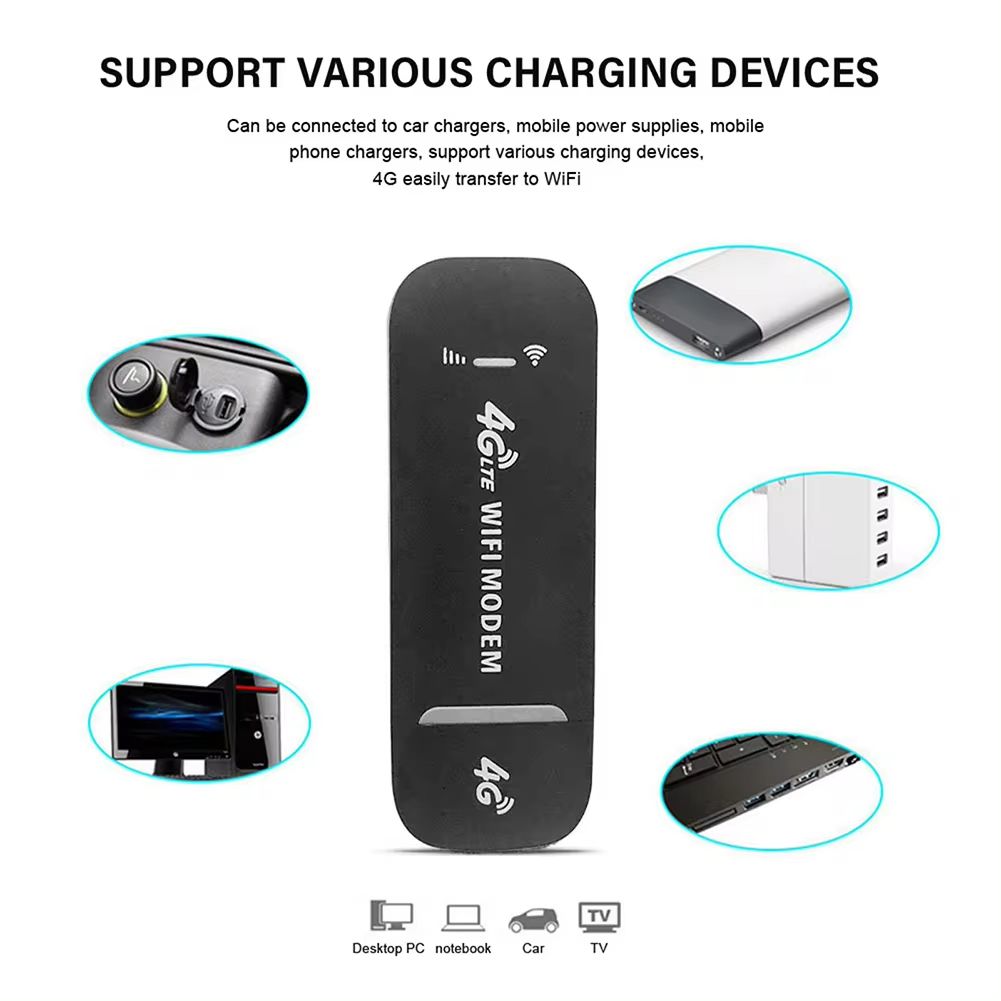 4G LTE USB MIFI/UFI 150Mbps Modem Stick Portable Wireless WiFi Adapter 4G Card Router for Home Office 4G USB Modem