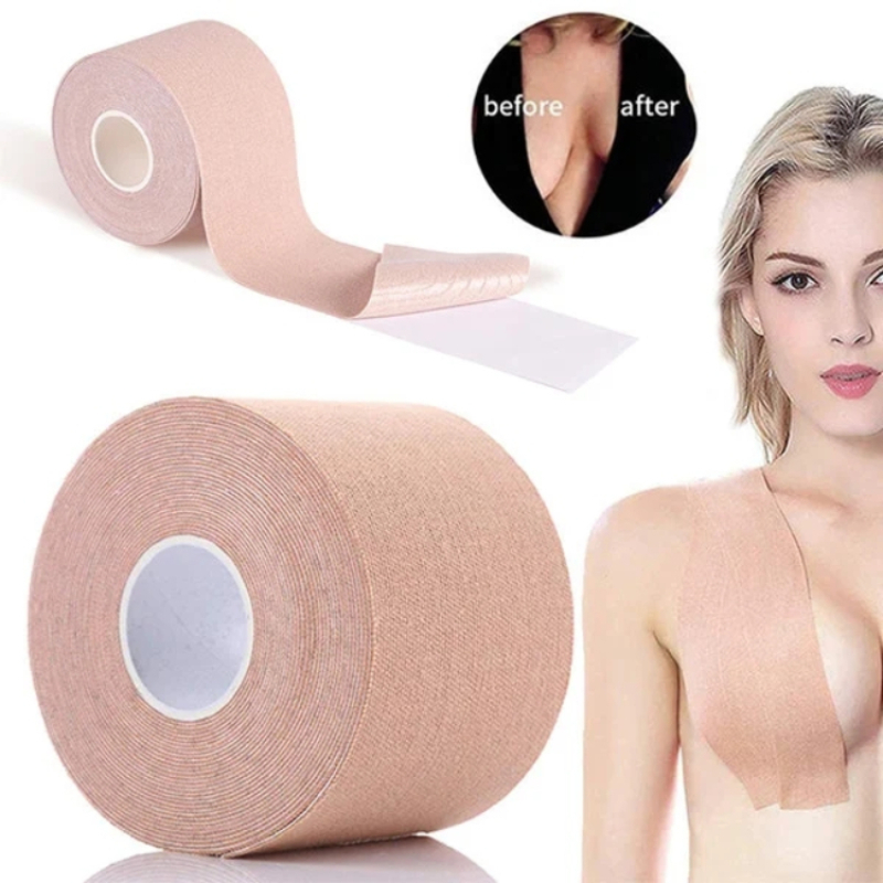 5CM*5M Pads Sexy Push Up Bra Women Adhesive Invisible Breast Lift Up Bra Tape Silicone Sticky Bra Boob Tape Strapless Bralette Stickers light skin