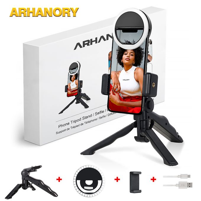 ARHANORY 4PCS Tripod Stand Ring Light - Black