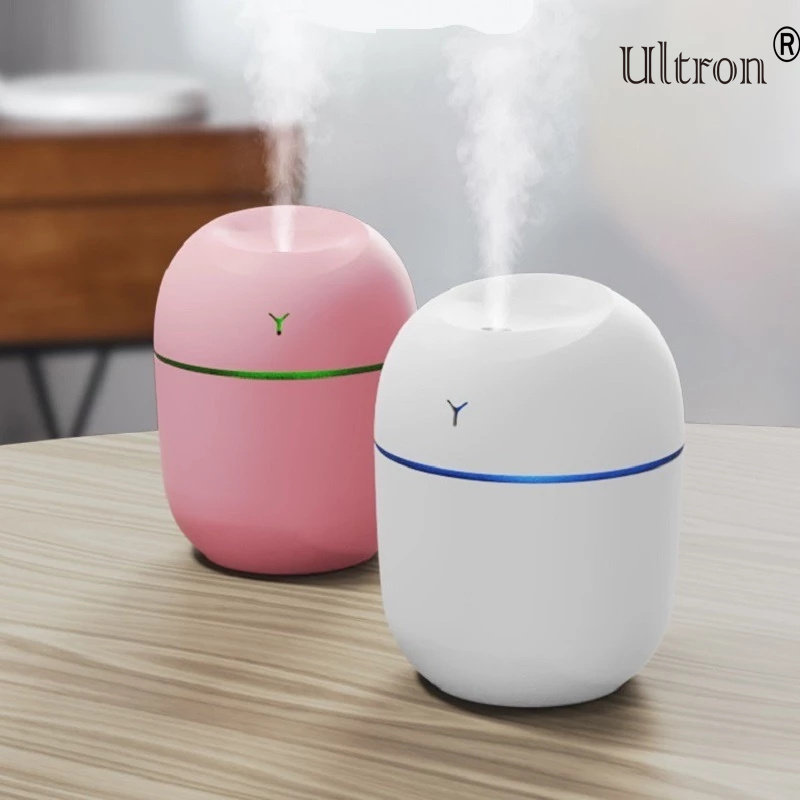 Ultron New Mini 220ML Air Humidifier USB Aroma Essential Oil Diffuser Humidificador for Home Car Office with LED Night Lamp Freshner