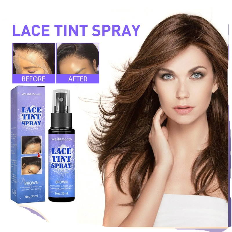 Lace Tint Spray For Wigs Frontal Lace Tint Mousse Foam Brown Quick Dry Wig Tint Spray For Hairpiece Women Men