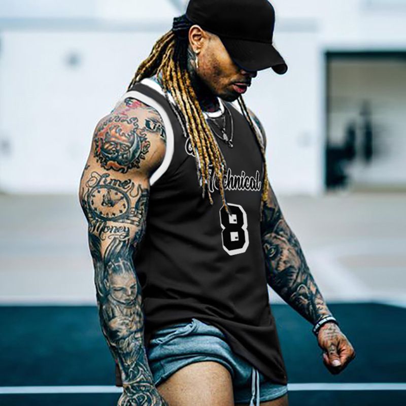 B-19 Men's Summer Thin Fitness Vest Loose Sleeveless Sports Vest
