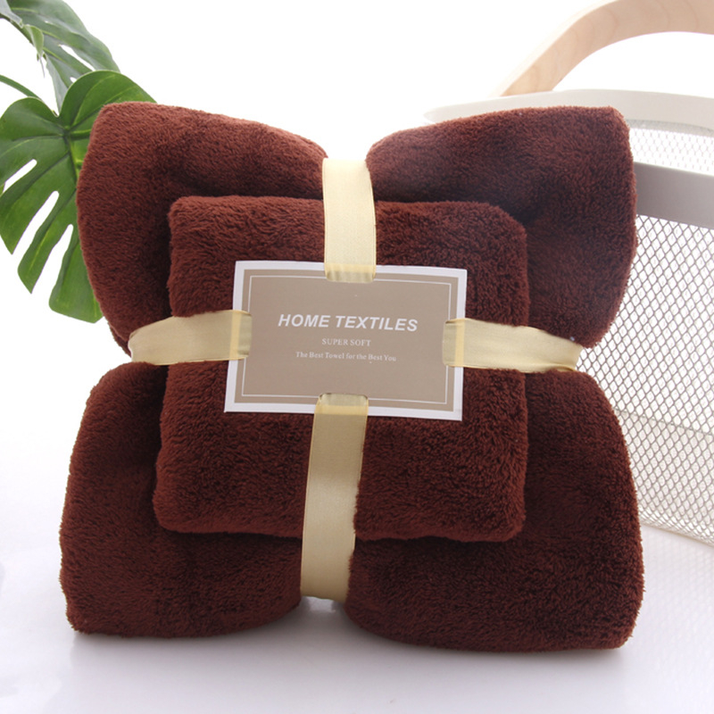Coral Fleece Absorbent Hair Swimming Face Hand Bath Towel Sets Microfibre Towels Bathroom Towels Microfiber Set
