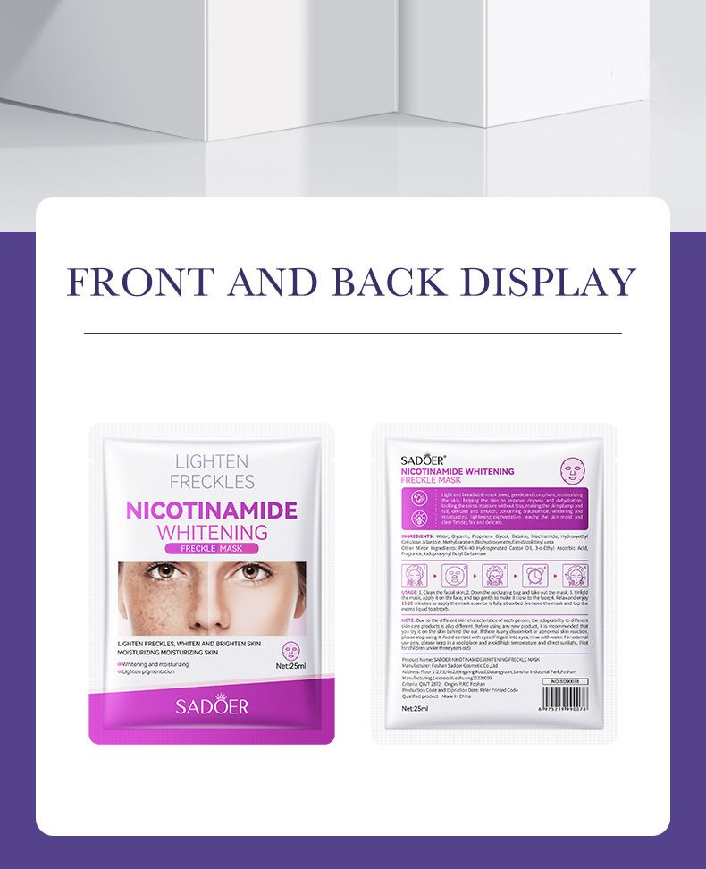 Beauty Product Skin Care Facial Mask Whitening and Moisturizing Face Sheet Mask