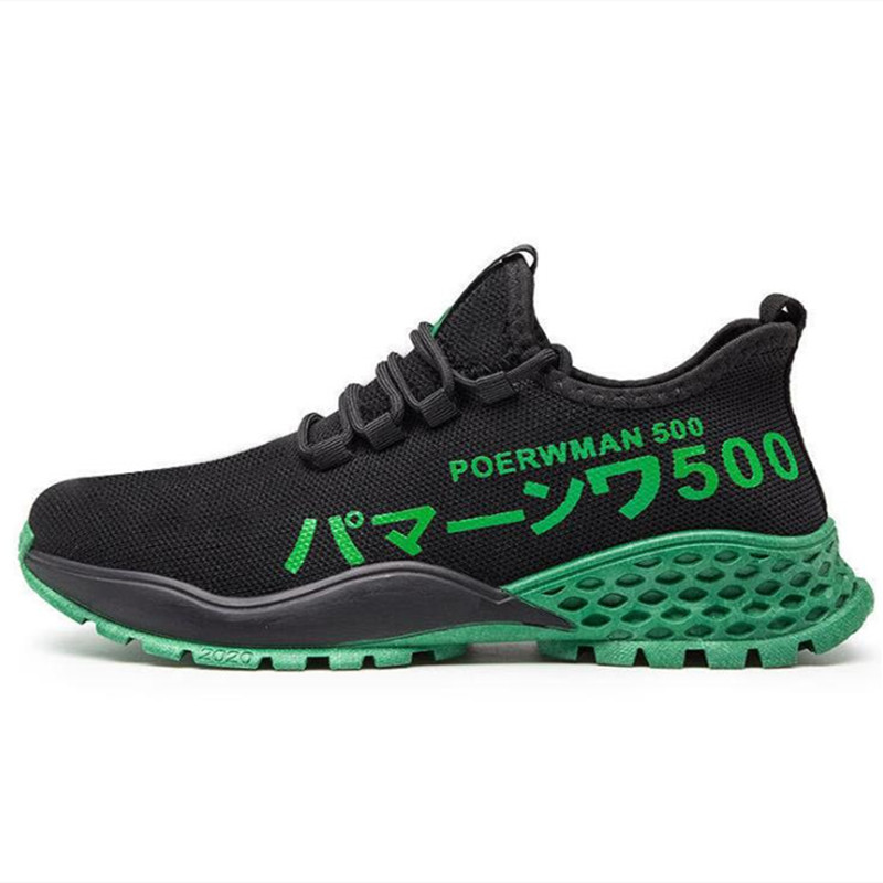 Fashion green breathable comfortable mesh all-match men's shoes sports running shoes wear-resistant non-slip casual men's shoes