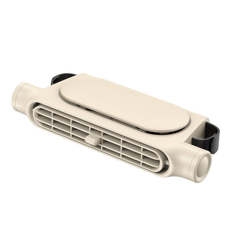 2025 creative new product car seat fan, USB plug-in bladeless rear pillow cooling back seat fan for car.CF03 beige [USB plug-in model]
