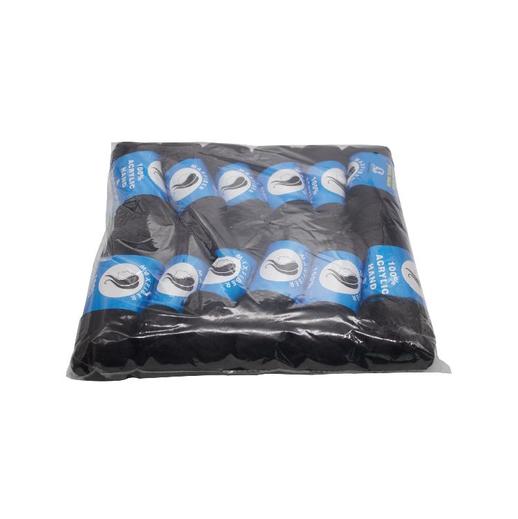 Brazilian Hair Wool For Twists Braiding Cornrows Hair Extensions Black Artificial Hair44g X 12PCS