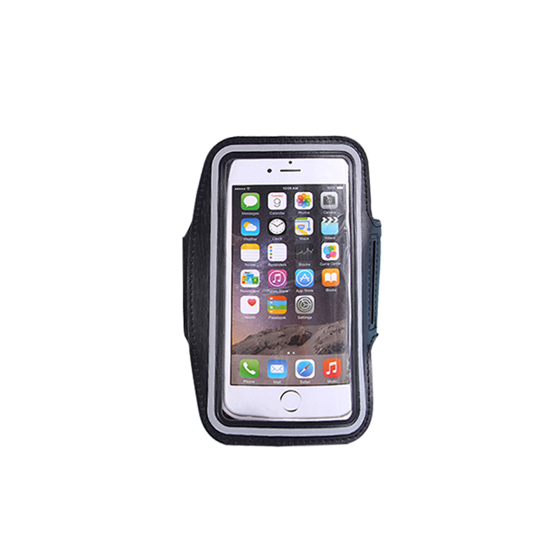 Water Resistant Large Cell Phone Armband Pouch Case with Adjustable Elastic Band & Key Slot for 6.35'' Phone