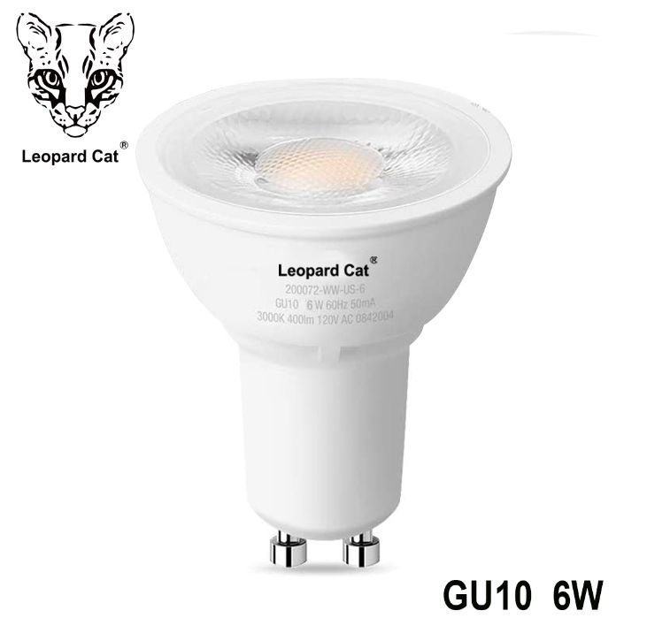 Glory light GU10 LED Bulbs, Halogen Equivalent, 6W 400LM Spot Light Bulb, 6000K/3000K Soft Warm/White, 24 Degree Beam Angle, LED Replacement Bulbs for Recessed Track Lighting,