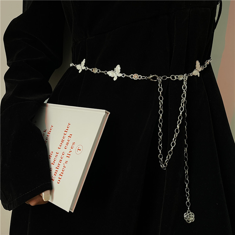 x345 Women's Summer Butterfly Waist Chain Embellished Dress Waist Chain