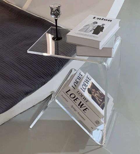 Internet celebrity acrylic ins style small coffee table, sofa side table, simple and modern