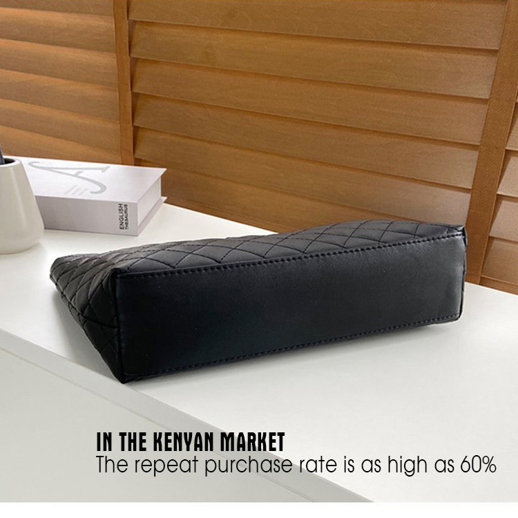 CHG-Ladies bags Tote bags Metal chain women's bags Lady single shoulder bags &amp; Zipper handbag (large zipper bag) (Black / Silver)