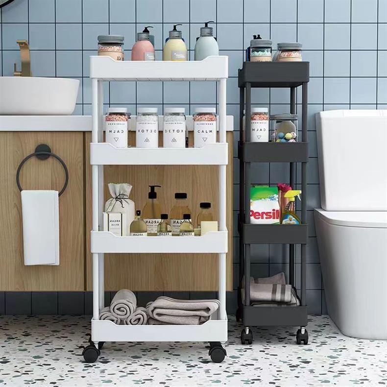 Multi functional, kitchen storage rack, snack rack, bathroom storage rack, movable cart, multi-layer miscellaneous rack free shipping