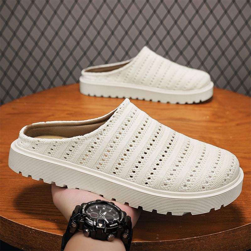 Youth Men Breathable Mesh Shoes Man Fashion Casual Flats Loafers Male Leisure Daily Slip On Footwears For Black