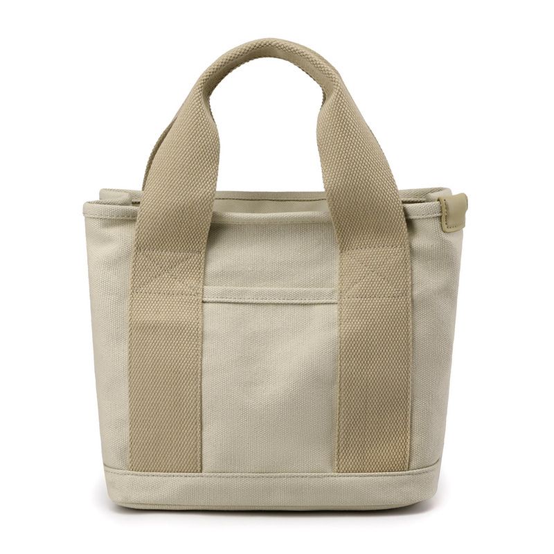 Minimalist Unique Multi-Layer Zipper Small Bag, Thickened Canvas Bucket Handbag & Shoulder Tote Bag, Portable Phone Storage Canvas Purse for Daily Use
