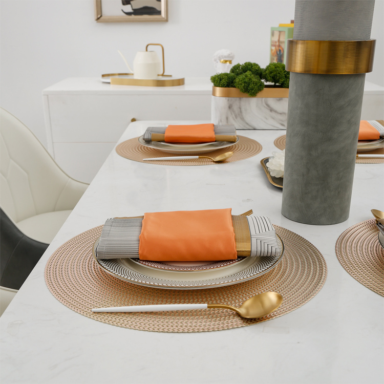 Createshao PVC Vinyl Placemats for Dining Table Set,Heat Resistant Place Mats,Non-Slip Stain Resistant Kitchen Table Placemats