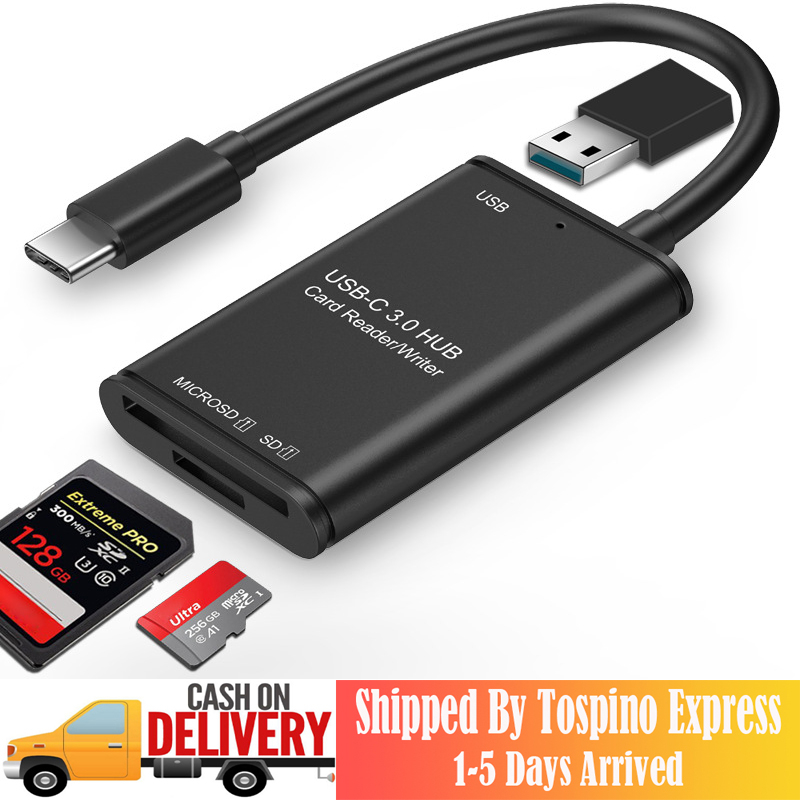 Type-C High Speed Card Reader All In One USB3.0/TF/SD Memory Card OTG Adapter Compatible with Windwos/Android/Apple