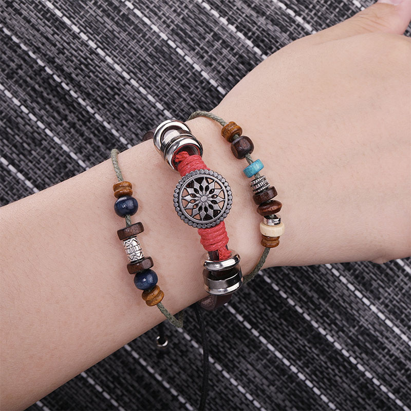 Women Lady Bohemia Wind Beaded Multi-layer Hand Woven Bracelet Jewelry