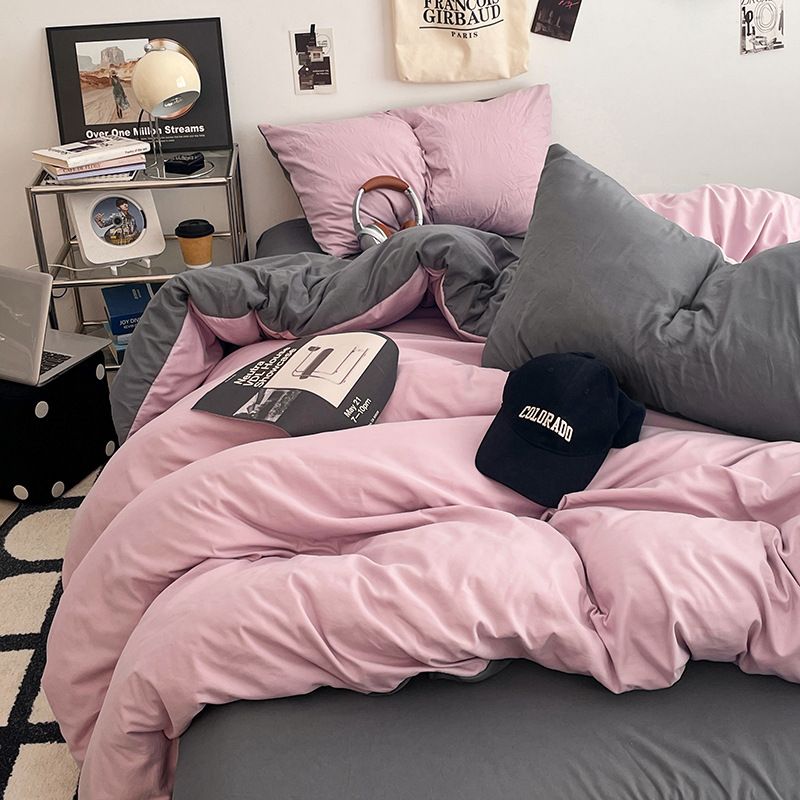 4pcs set,3pcs set,bed set,Soft,comfortable,breathable，Four piece bedding set,Three piece bedding set,Washed cotton,sheet,pillow,Quilt cover,bedding set