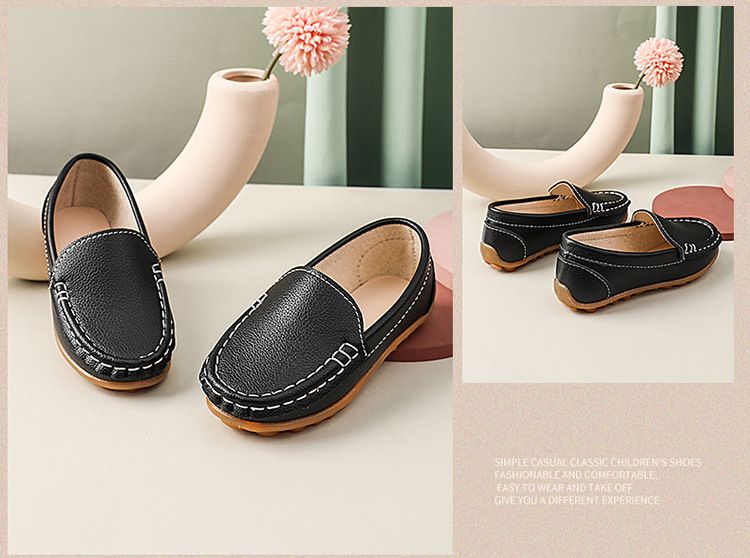 Loafer Kid Unisex Children's Casual Versatile Small Leather Shoes