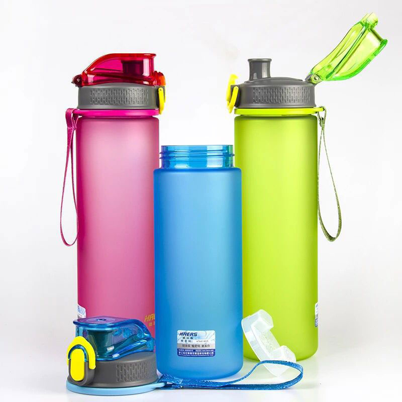 Sports Water Bottle with Leak Proof Flip Top Lid BPA Free Reusable Plastic for Gym and Outdoor