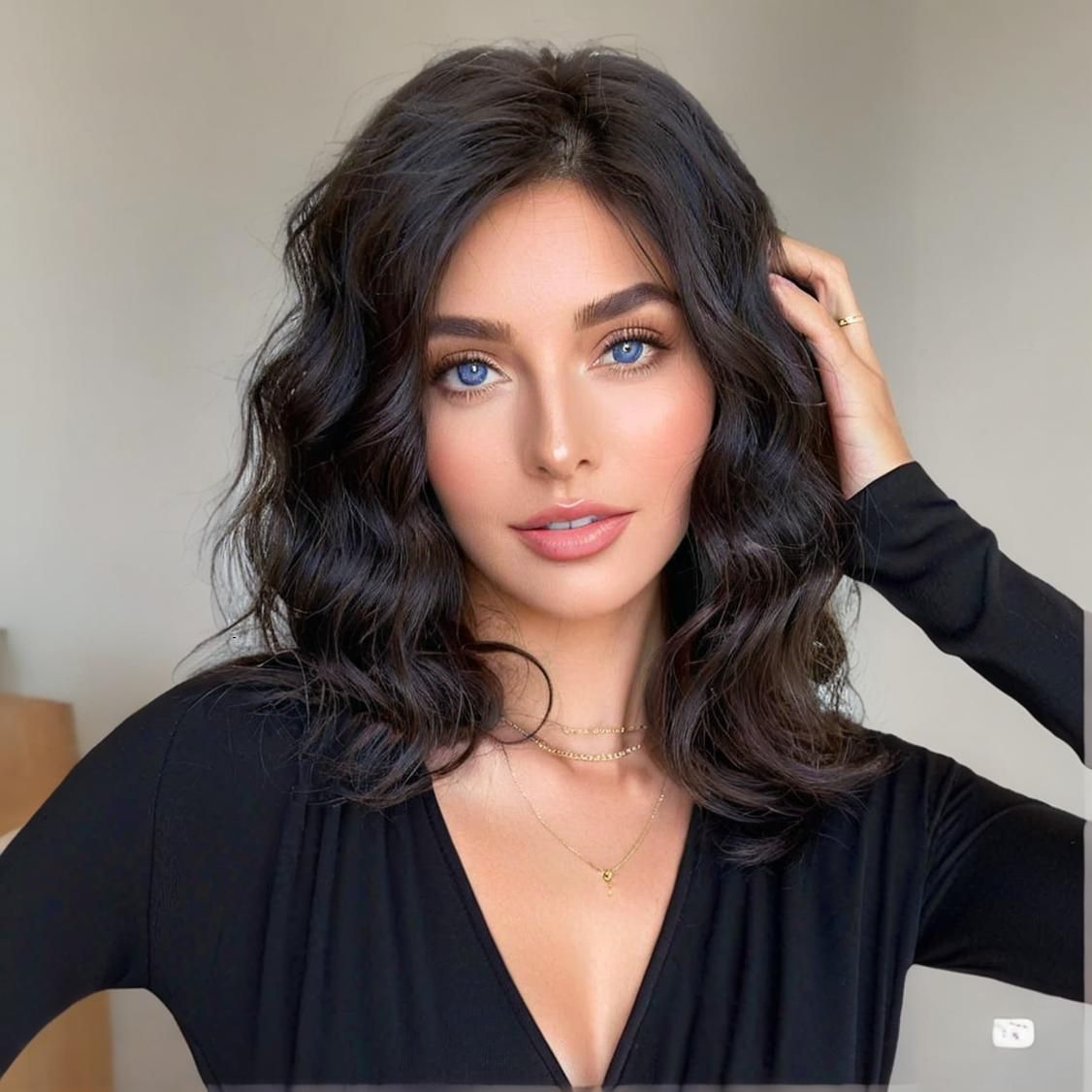2025 New Western-Style Women's Small Curly Wig, Voluminous Natural Synthetic Short Curly Hair, Cross-Border Fashion Export Wigs