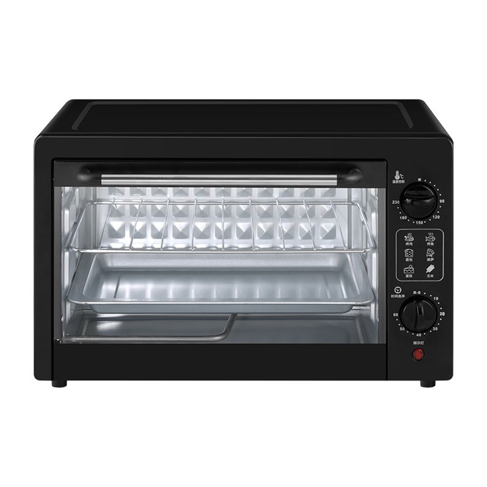8-Slice Extra Wide Convection Toaster Oven, Fits 9"x13" Oven Pans and 12" Pizza, Bake, Toast, Broil, and Keep Warm Functions, Countertop Compact Design Black