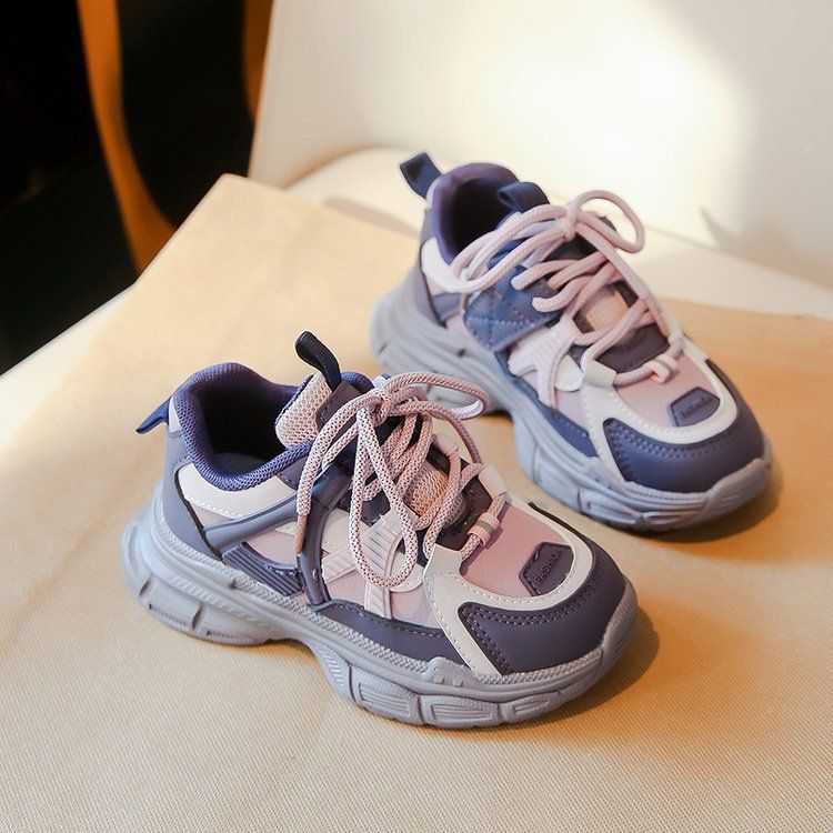 Girl Daddy shoes 2024 autumn new children's shoes breathable sports shoes YQ-289WANG