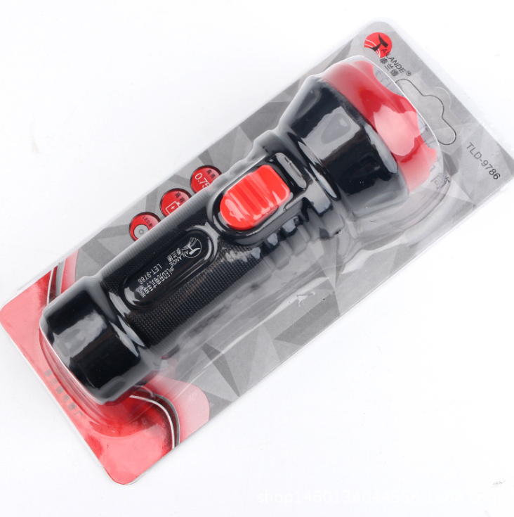 Rechargeable Flashlight Mini Plastic Household Flashlight Outdoor Lighting Flashlight 1pcs