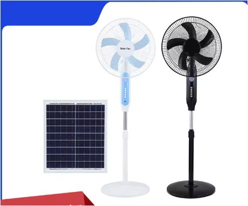 16 Inch Rechargeable Standing Solar Fan With Solar Panel for Home