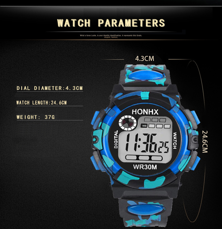 Outdoor Multifunction Chidren Digital Watches Boys Girls Child Rubber Sports Electronic Wrist Watch Kids LED Date Clock Reloj