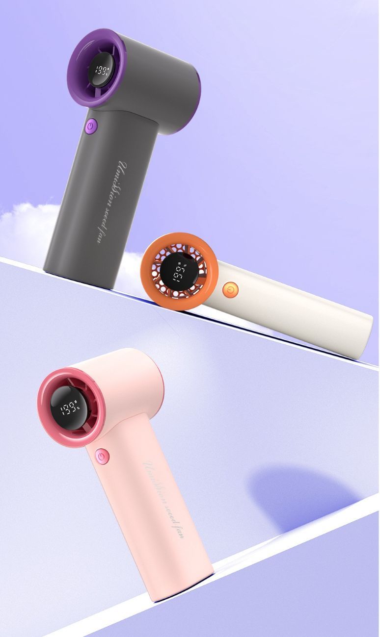 Fan small wind cannon high-speed handheld fan USB charging 100-speed turbine high wind power mini and convenient