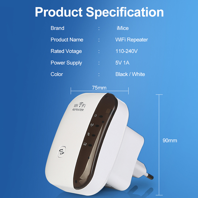 Wireless WiFi Repeater WiFi Extender 300Mbps Router WiFi Signal Amplifier Wi Fi Booster Long Range Wi-Fi Repeater Access Point