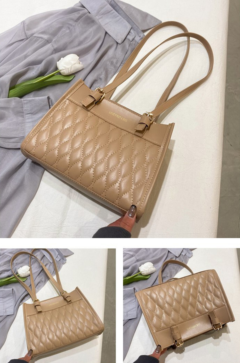 Women's Shoulder Bag New Rhombus Embroidery Women's Bag Cross Body Bag Fashion Tote Bag
