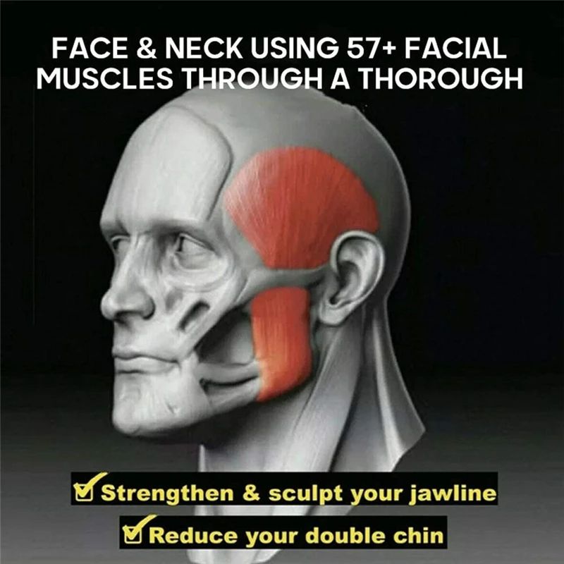 Facial Jaw Exerciser Gym Fitness Ball JawLine Muscle Training Double Chin Reducer Neck Face Slimming Mouth Jawliner
