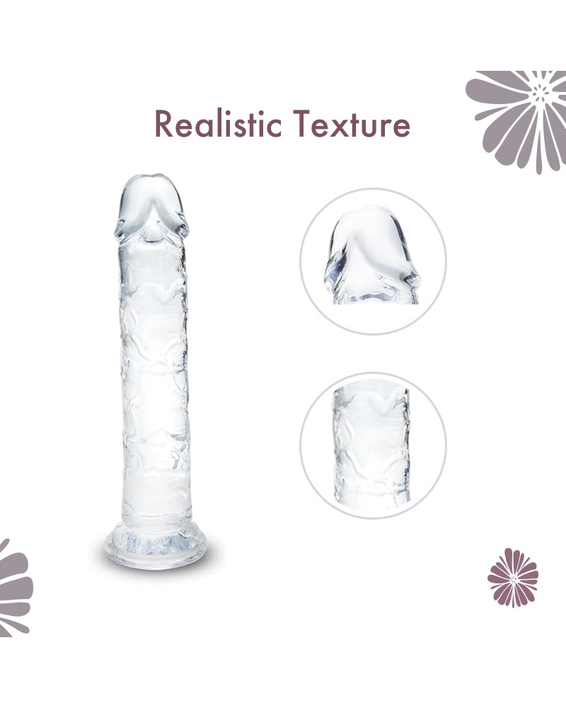 Adult Toy, Sex Toy, Silicone Dildo for Women, Hands-free with Suction Cup, Fake Penis, Transparent