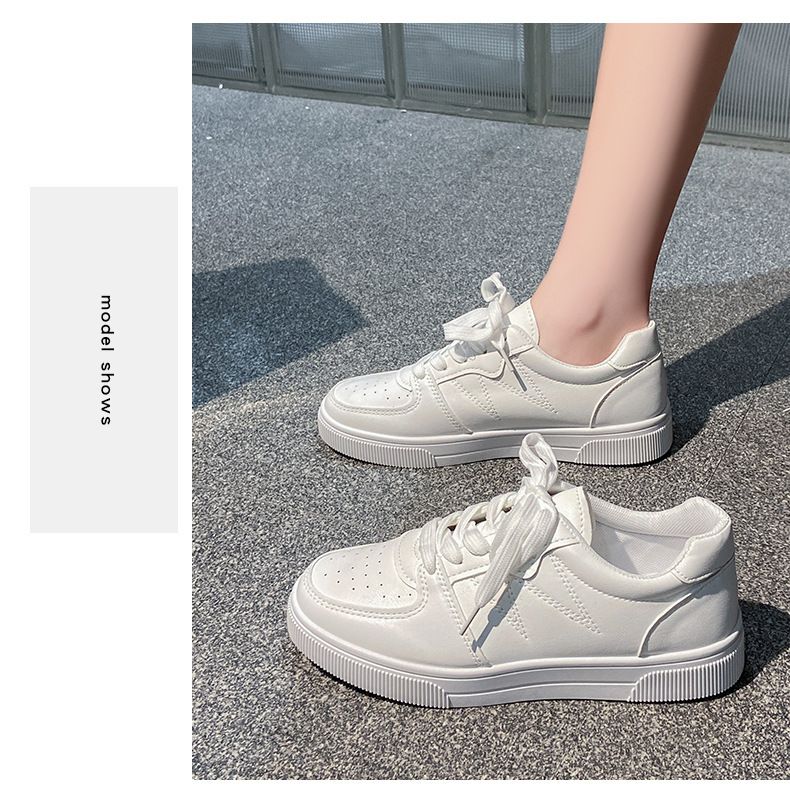 Little white shoes women 2025 spring new ins street fashion shoes shallow mouth breathable Korean version of student leisure sports shoes