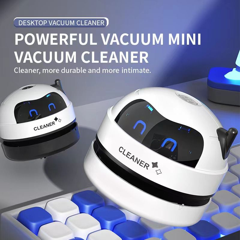 Portable Handheld Mini Desktop Vacuum Cleaner, Low Noise Table Dust Removal Machine, Small Cleaning Tool for Students Classroom Home Study, Clean Eraser Shavings Paper Bits Dust for Kids