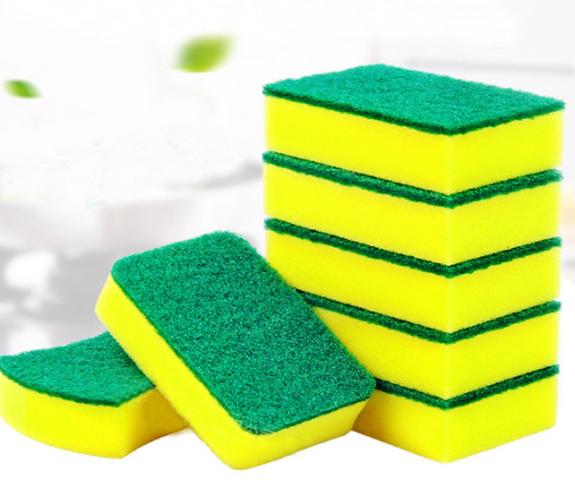 5Pcs Dish SpongeHigh Density Sponge Kitchen Cleaning Tools Washing Towels Wiping Rags Sponge Scouring Pad Microfiber 