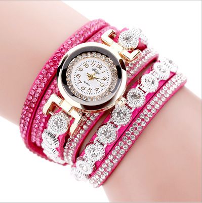 New winding strap small circular watch, simple and fashionable casual women's watch